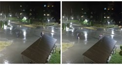 Romantika na Savi: Dva para plesala na kiši ispred studentskog doma u Zagrebu