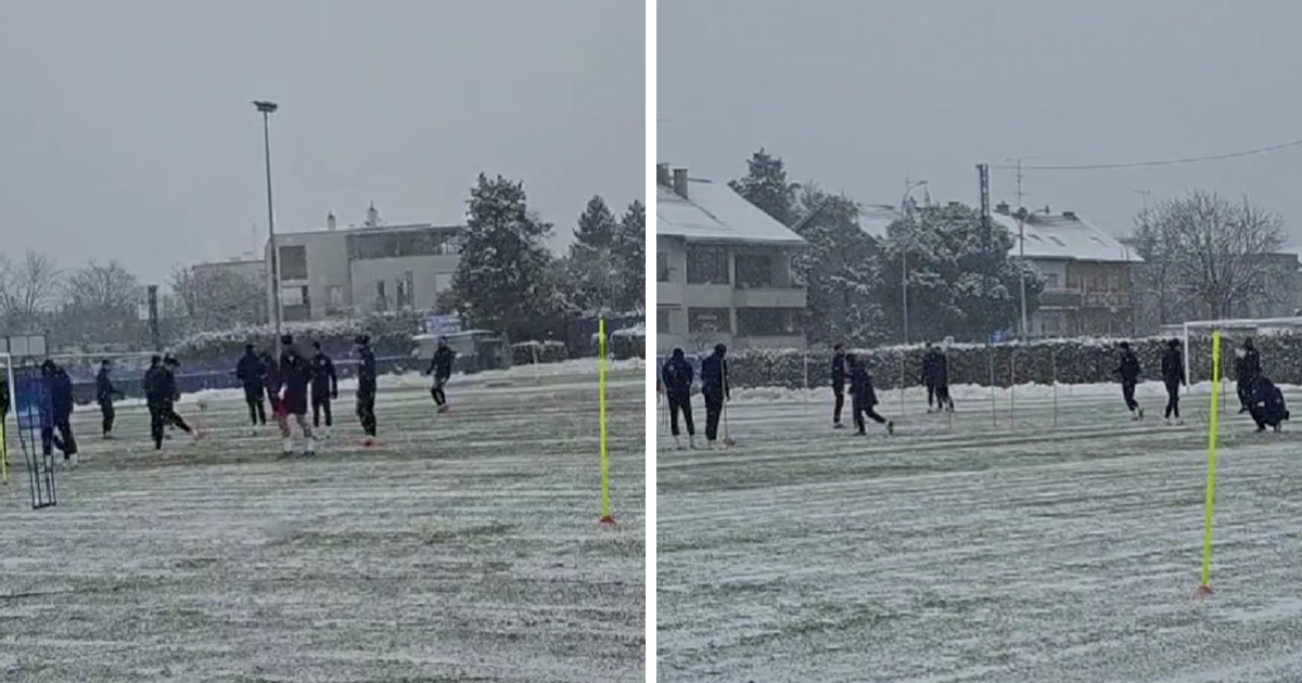 Pogledajte uvjete u kojima je Dinamo odradio trening. Daleko su od idealnih