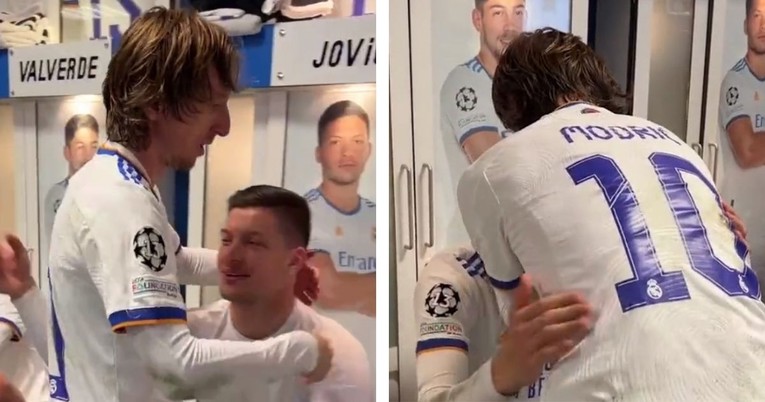 Modrić u svlačionici čestitao suigračima, a onda je posebno zastao kod jednog od njih