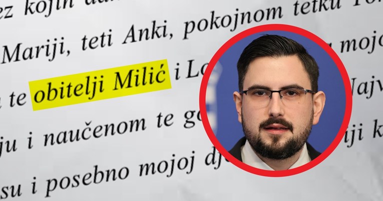 Čovjek za kojeg je Milić slao poruke u diplomskom zahvalio obitelji Milić