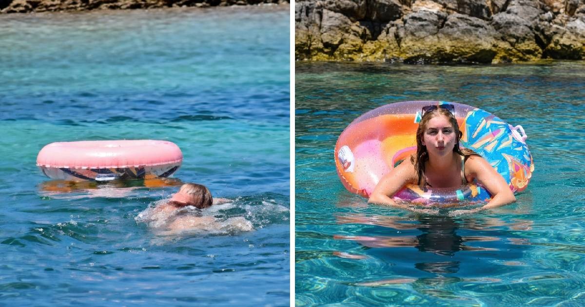 Skočila u more po kolut za plivanje, a zatim je obitelj vidjela što je blizu nje