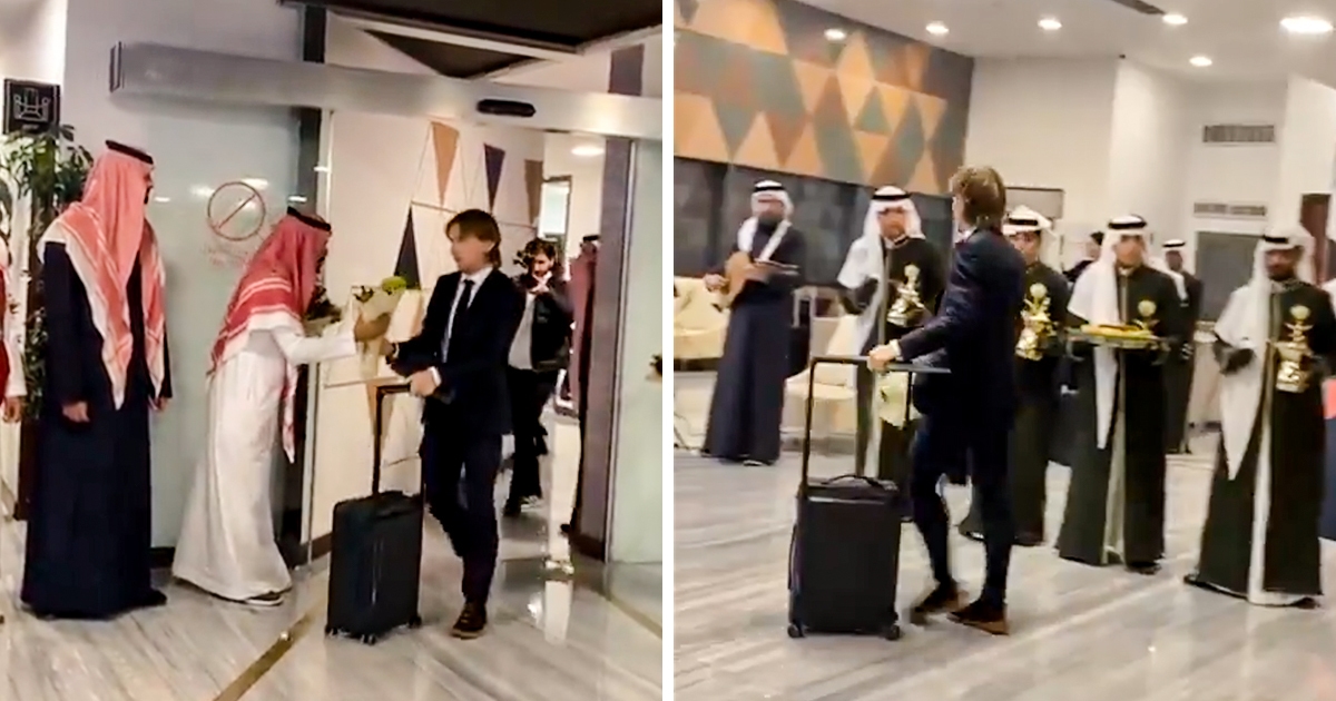 Modrić sletio u Arabiju. Obasuli su ga peharima, cvijećem i tamburama