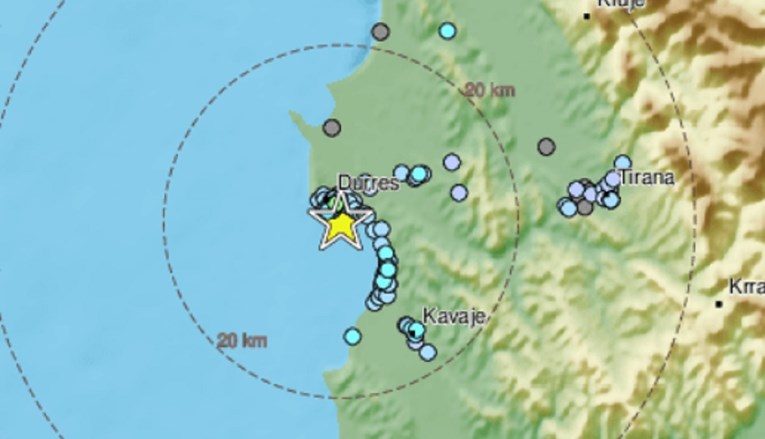 Potres jačine 3.5 po Richteru u moru kod Albanije