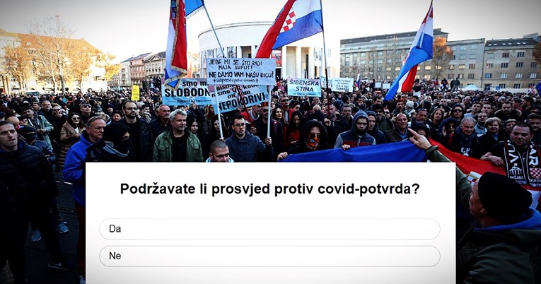 ANKETA Podržavate li prosvjed protiv covid-potvrda u Zagrebu?
