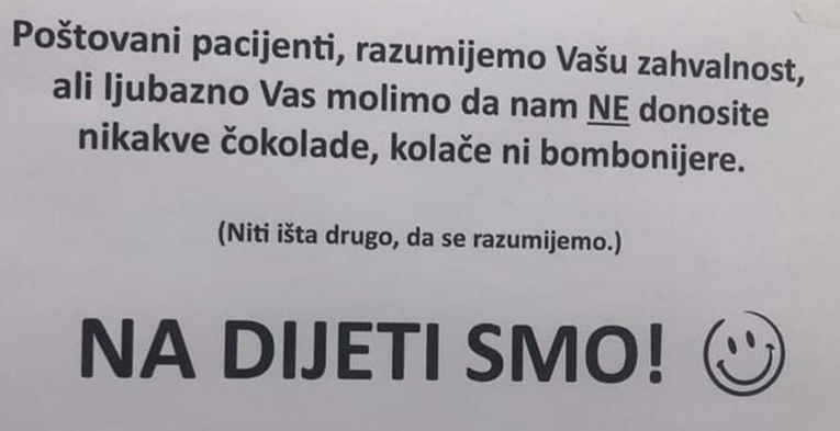 Natpis na ambulanti u Dalmaciji je hit na internetu: "Poštovani pacijenti..."