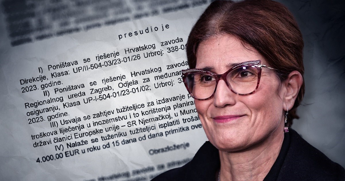 Lina Budak na sudu pobijedila HZZO, oni se žale na presudu