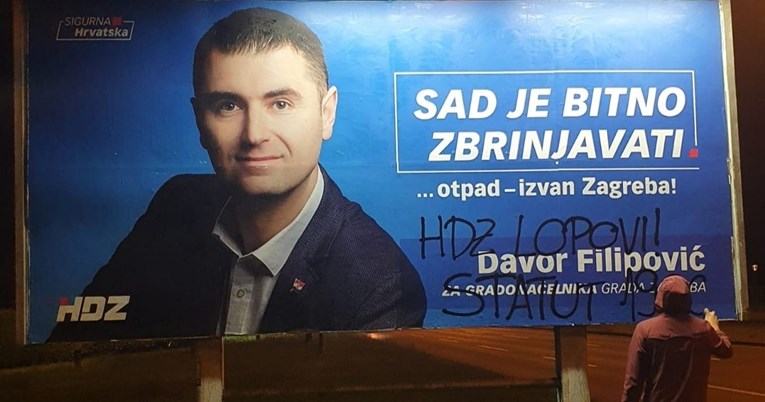 Noćna akcija navijača u Zagrebu, pogledajte kako izgledaju predizborni plakati 