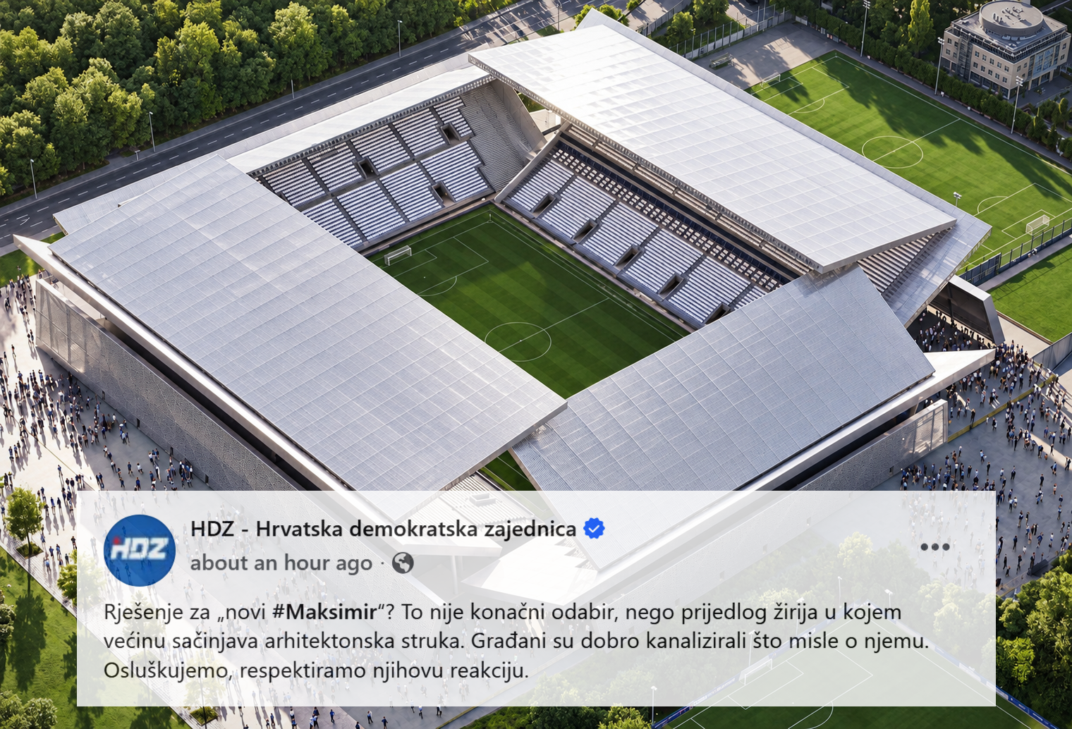 HDZ: Ovo nije konačni odabir za Maksimir. Osluškujemo reakciju građana