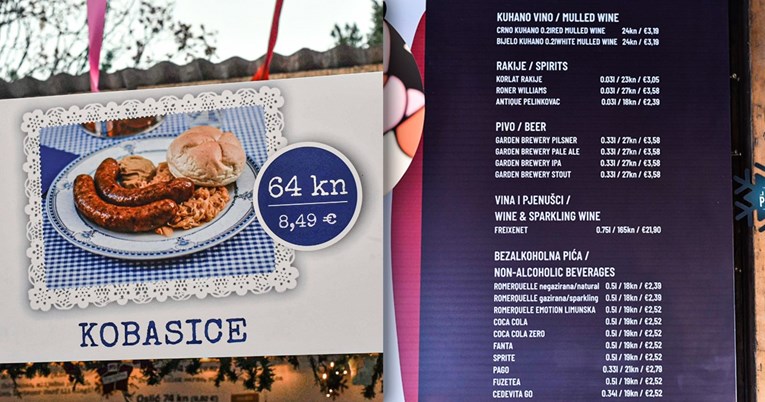 Sarma 74 kune, hot dog do 60 kuna: Pogledajte cijene na zagrebačkom Adventu