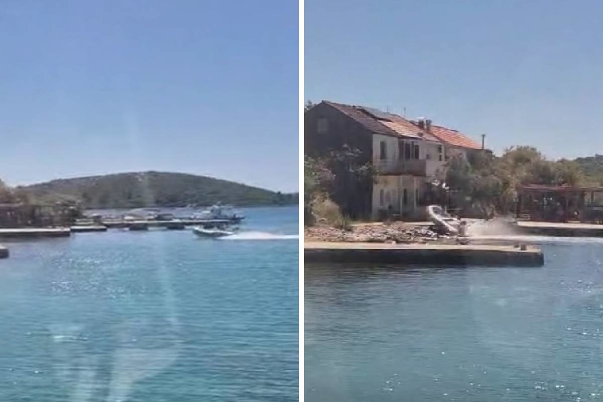 VIDEO Gumenjakom se zabio u obalu na Kornatima