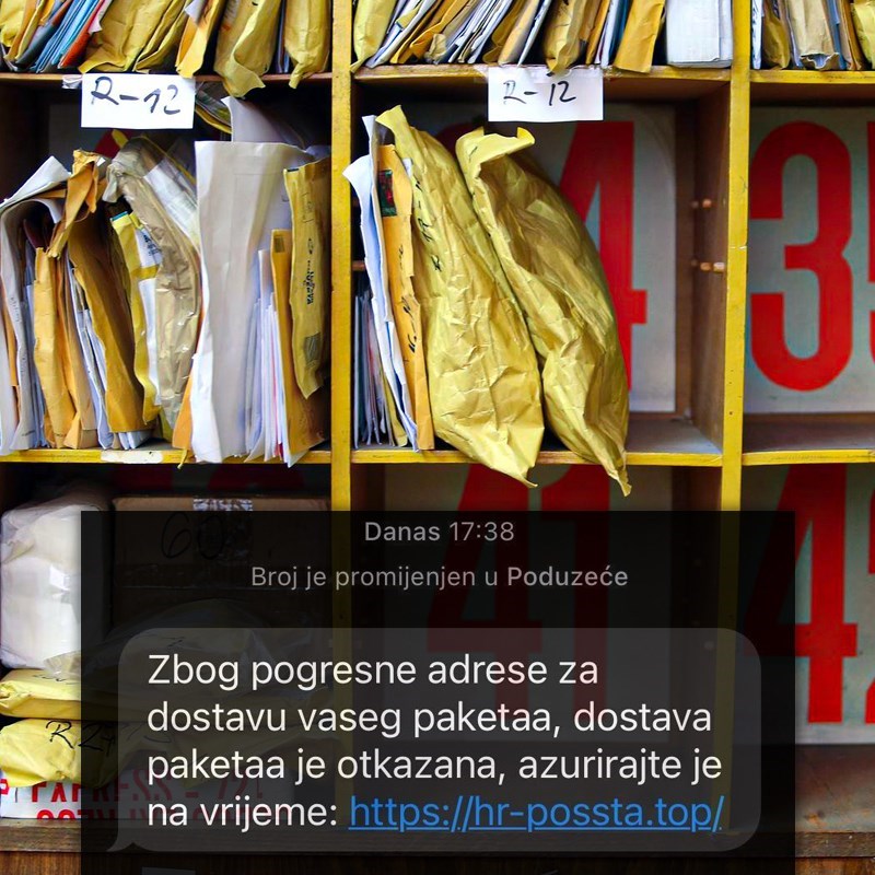 Jeste li dobili ovakvu poruku? Nije od Hrvatske pošte, radi se o prevari
