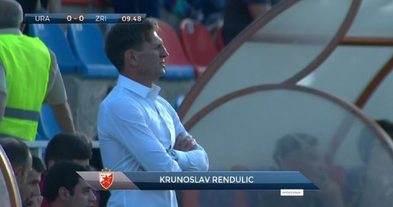 Grb Crvene zvezde pojavio se kraj Rendulićevog imena u prijenosu uživo