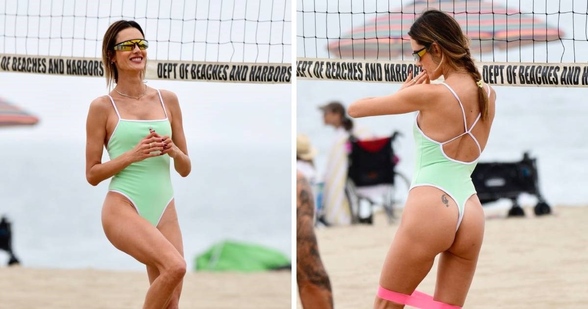 Alessandra Ambrosio (43) snimljena na plaži u Los Angelesu, igrala je odbojku