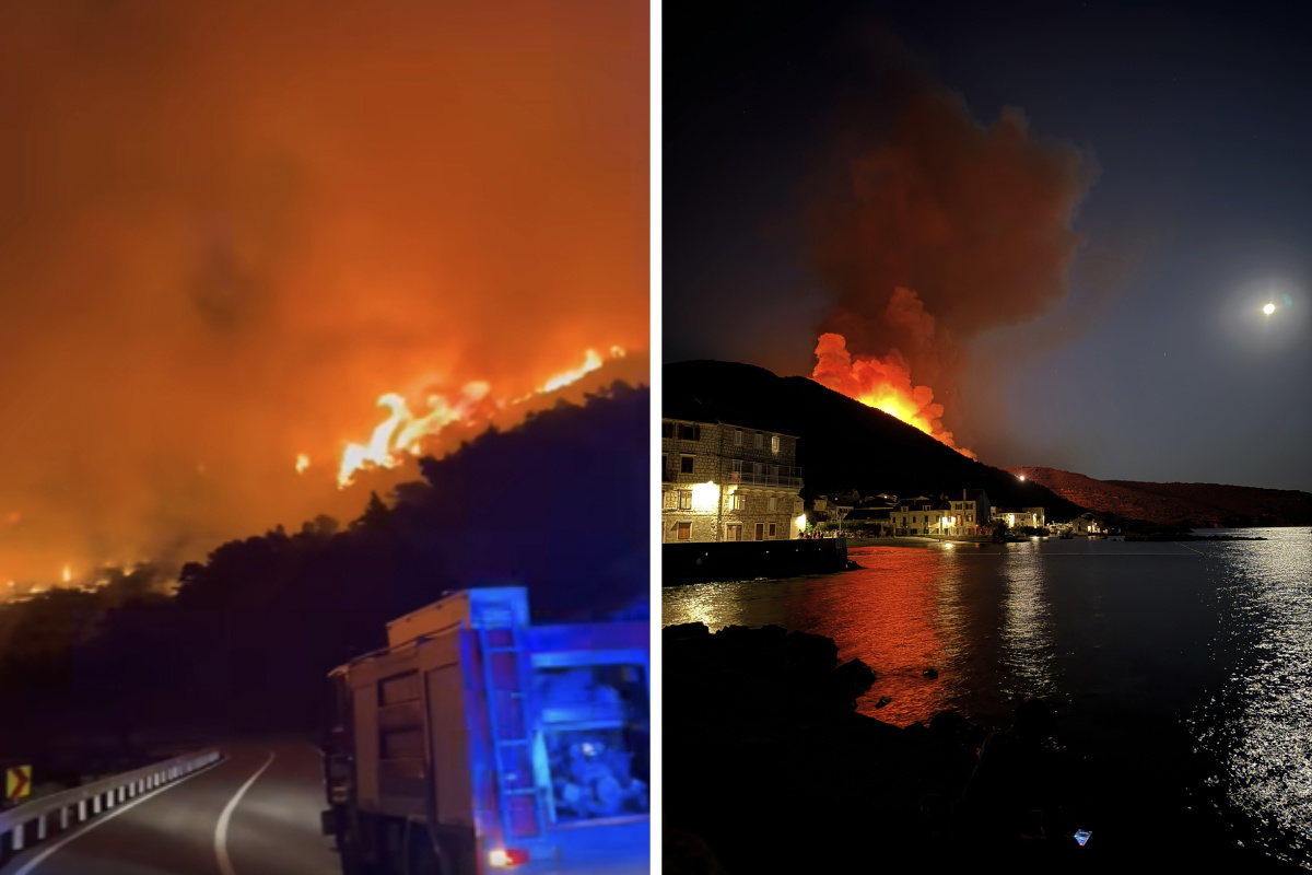 FOTO I VIDEO Veliki požar izbio na Visu. Gori borova šuma kod Komiže