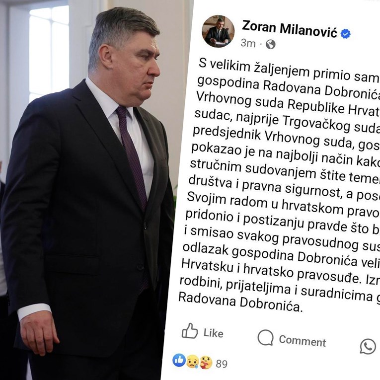 Milanović: Prerani odlazak Dobronića je veliki gubitak za Hrvatsku