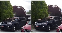 VIDEO Amerikanac skočio na šajbu od auta da je spasi od jake tuče, snimka postala hit