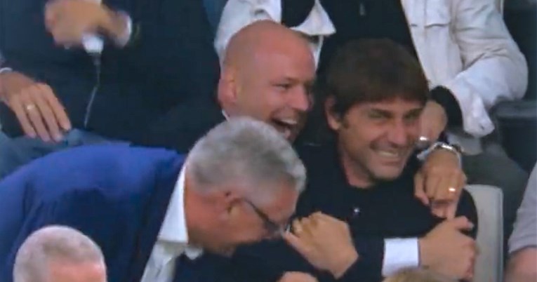 Pogledajte kako je Conte na tribinama proslavio pobjedu Tottenhama u 96. minuti