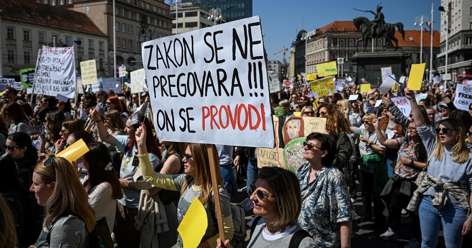 FOTO Odgojitelji prosvjedovali u Zagrebu