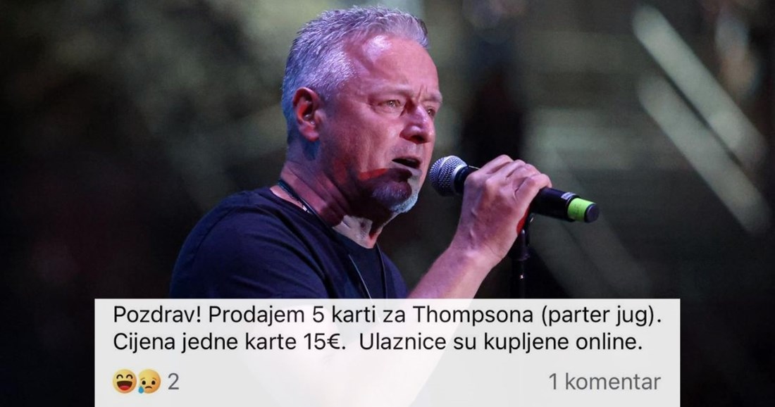Par dana prije Thompsonova koncerta karte se masovno preprodaju. Neki ih poklanjaju
