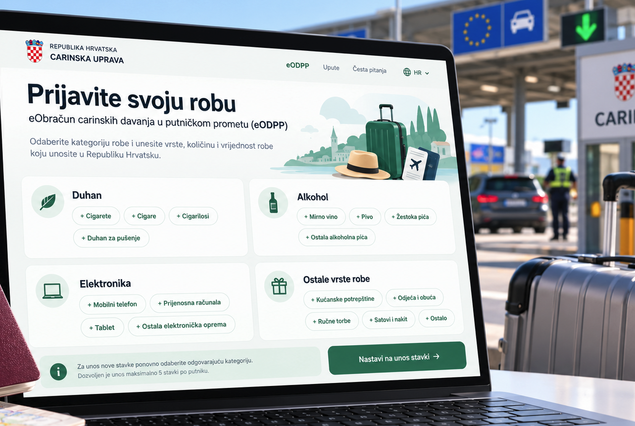 Carina uvodi novu digitalnu uslugu. Putnici će moći platiti carinu prije dolaska