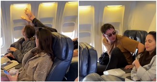 VIDEO Tip u avionu stavio noge pored putnice, pogledajte kako mu se osvetila