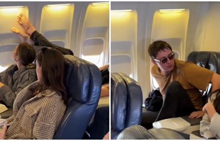 VIDEO Tip u avionu stavio noge pored putnice, pogledajte kako mu se osvetila
