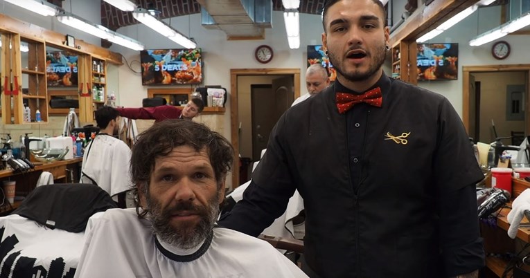 Pozvao beskućnika na besplatno brijanje i šišanje, rezultat zadivio tisuće ljudi
