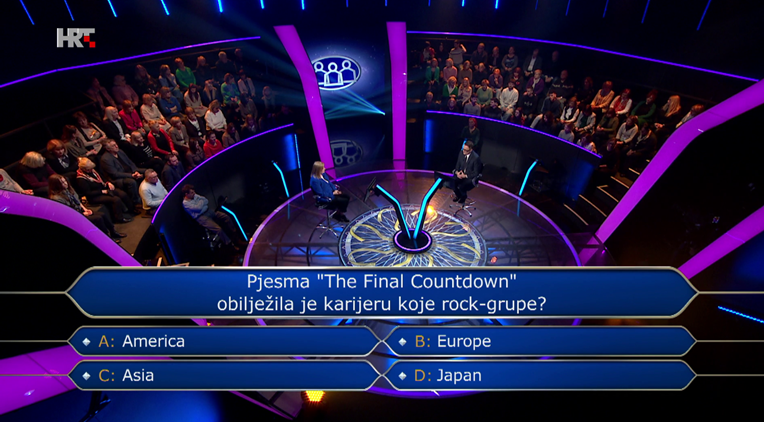 Na pitanju za 150 eura tražila jokera zbog rokerskog hita. Biste li vi znali?