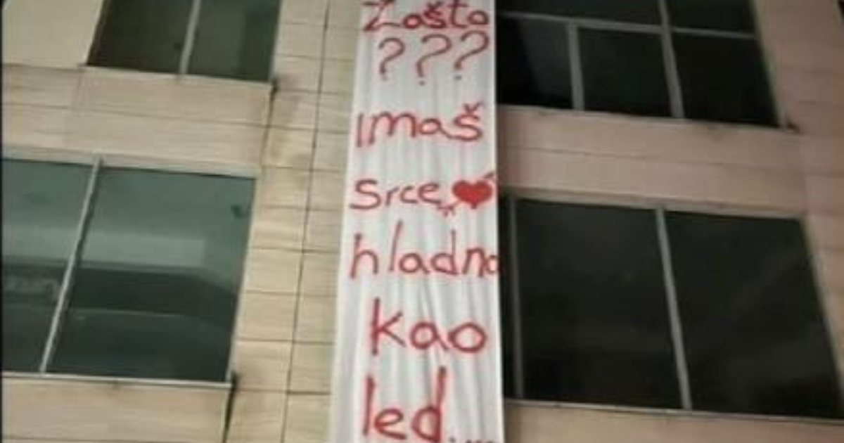 Neobična ljubavna poruka osvanula u Mostaru: "Zašto imaš srce hladno kao led?"