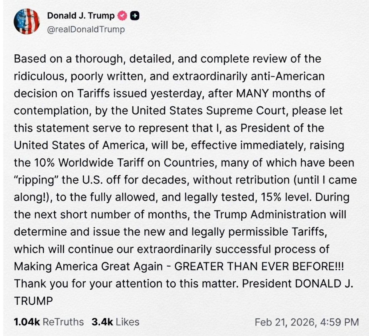 Trump diže globalne carine. EU sprema odgovor, spominje "trgovinsku bazuku" Kép