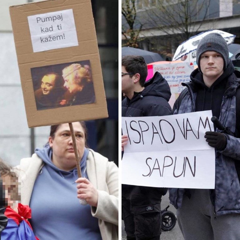 FOTO "Pumpaj kad ti kažem": Ljubljana puna transparenata podrške srpskim studentima