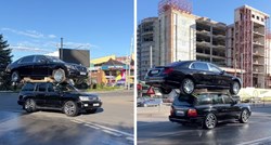 VIDEO Ima za Maybach, ali ne i za šlep: Najskuplji Mercedes prevozi na krovu Toyote