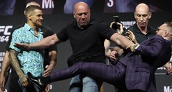 VIDEO McGregor pokušao nogom udariti Poiriera na sučeljavanju uoči borbe