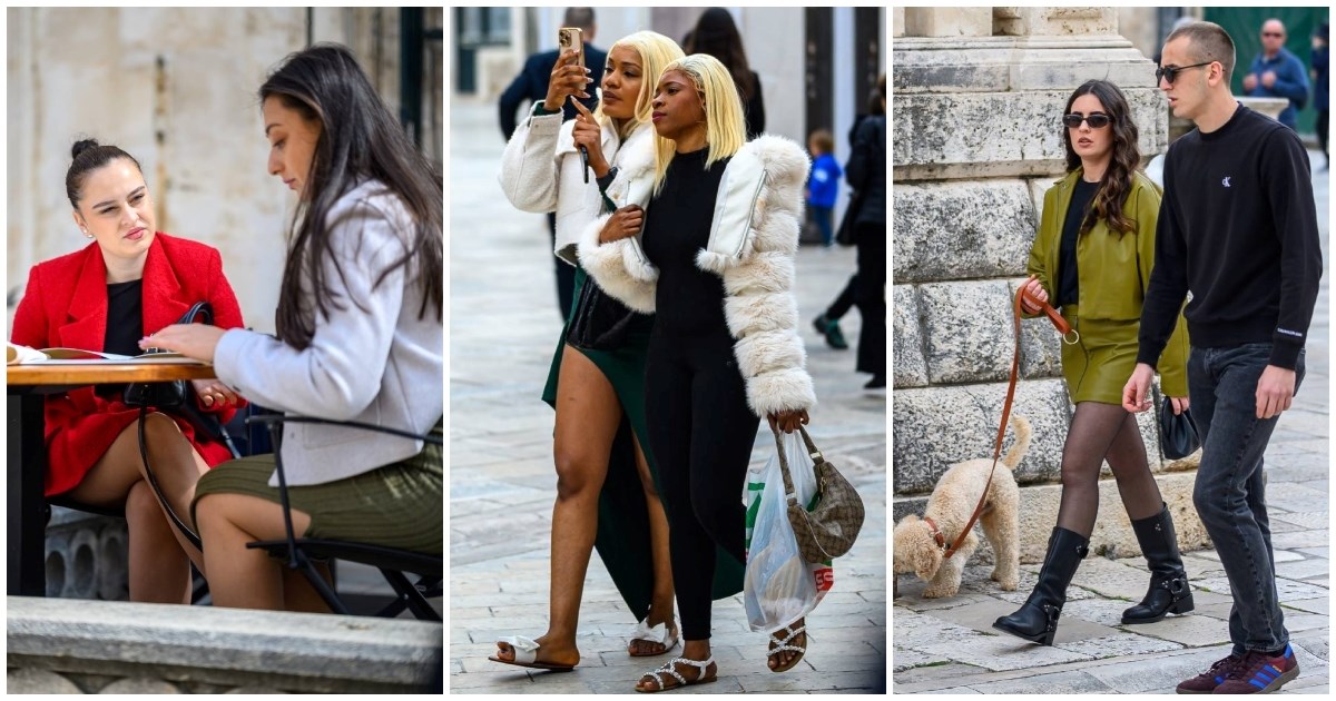 Danas je na Stradunu bilo zanimljivih modnih kombinacija. Koja vam je najbolja?