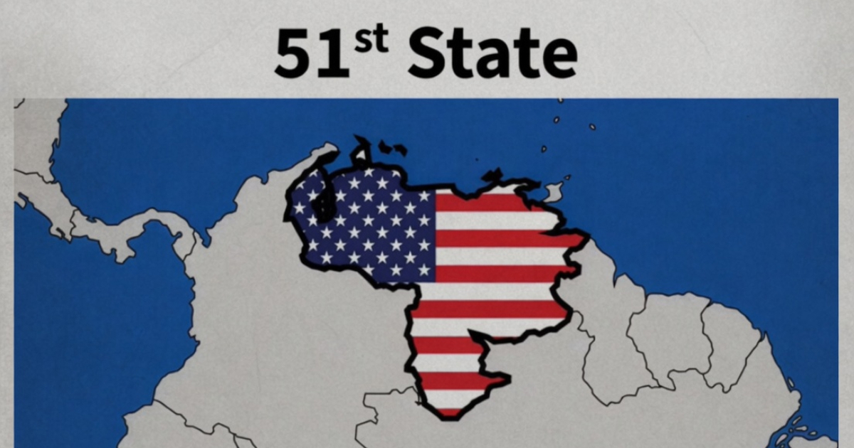 Ovo je karta Venezuele koju je objavio Trump