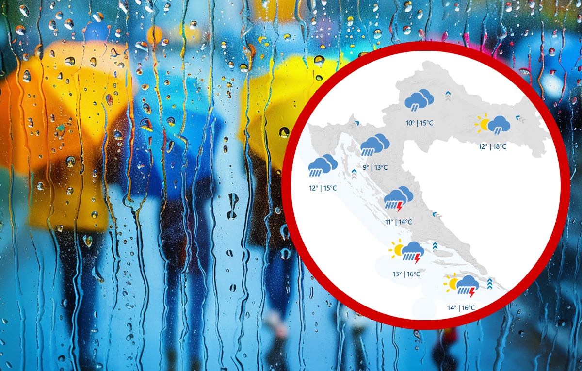 Stigla promjena vremena, kiša pada svuda. Moguća grmljavinska nevremena