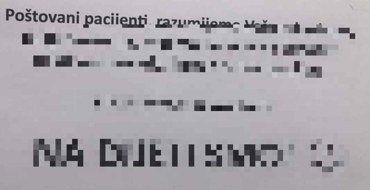 Natpis na ambulanti u Dalmaciji je hit na internetu: "Poštovani pacijenti..."