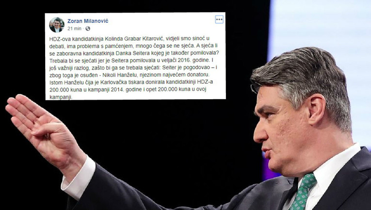 Milanović: Sjeća li se Kolinda Danka Seitera? Itekako bi trebala...