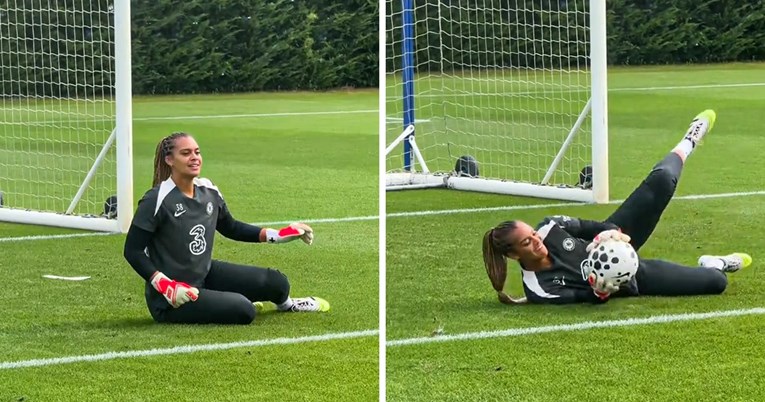 Viralna golmanica Chelseaja. Njen video ima 9 mil. pregleda i 800 tisuća lajkova.