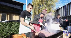 FOTO Studenti FSB-a organizirali prosvjedno roštiljanje