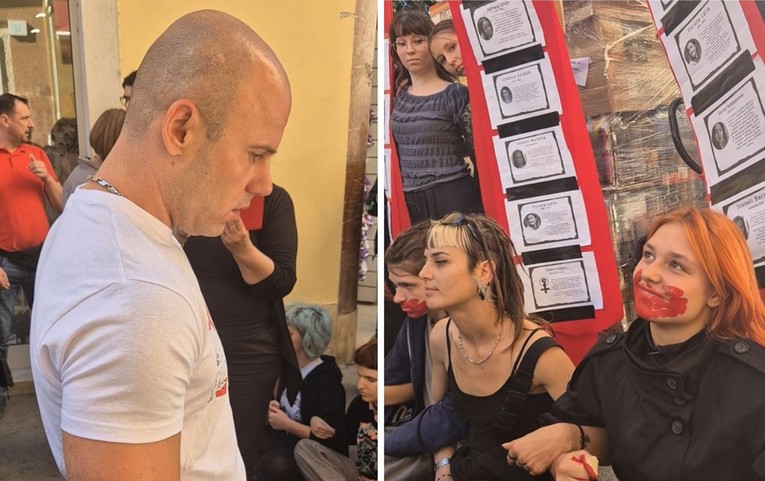 VIDEO U Puli blokirali Hod za život. Sjeli na cestu i zaustavili povorku