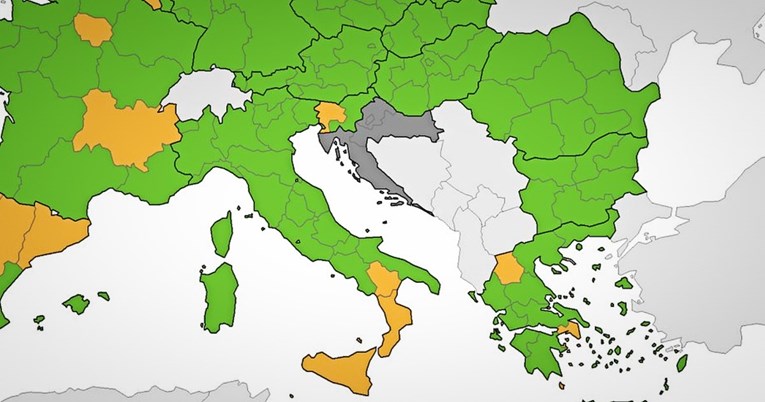 Hrvatska je jučer bila siva na covid-karti Europe. HZJZ nije poslao podatke