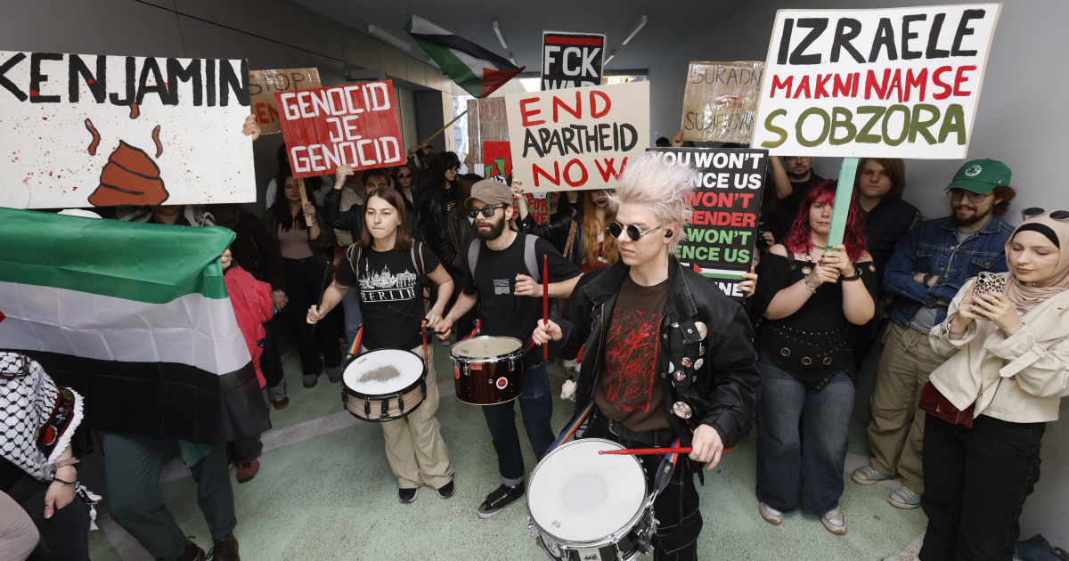 VIDEO Studenti FPZG-a prosvjedovali zbog Netanyahuovog brata, stigla i policija