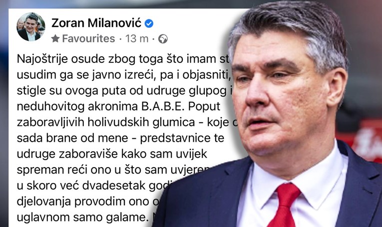 Milanović napao BABE: Imaju glupo ime, one su poput zaboravljenih holivudskih glumica