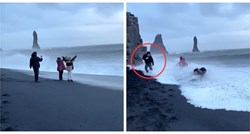 VIDEO Turisti umalo stradali na jednoj od najopasnijih plaža, tip ih nastavio snimati