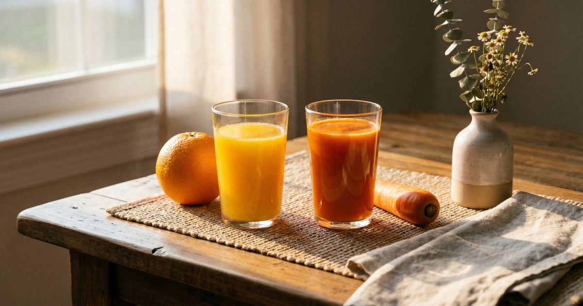 Sok od mrkve ili sok od naranče: Koji od njih ima više vitamina C i antioksidansa?