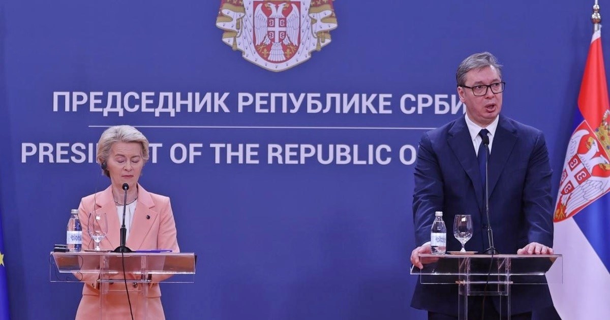 Von der Leyen će od Vučića tražiti odgovore o mogućem soničnom oružju na prosvjedima