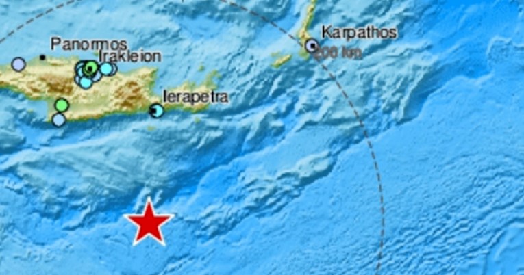 U sat vremena tri jaka potresa u moru kod otoka Krete