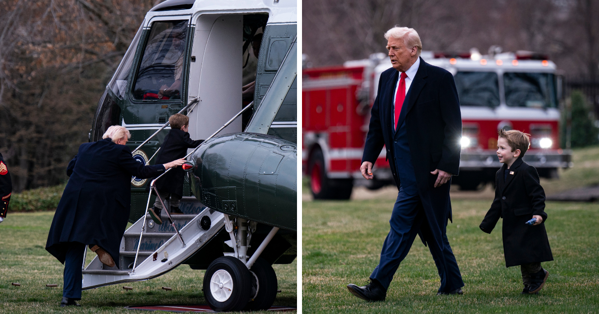 Donald Trump pomagao sinu Elona Muska ući u helikopter, memovi preplavili mreže