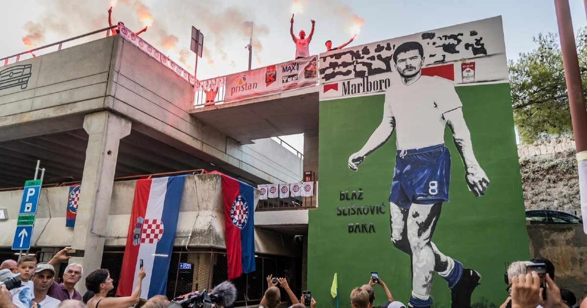 VIDEO Baka Slišković dobio mural u Splitu. S dresa izostavljen grb s petokrakom